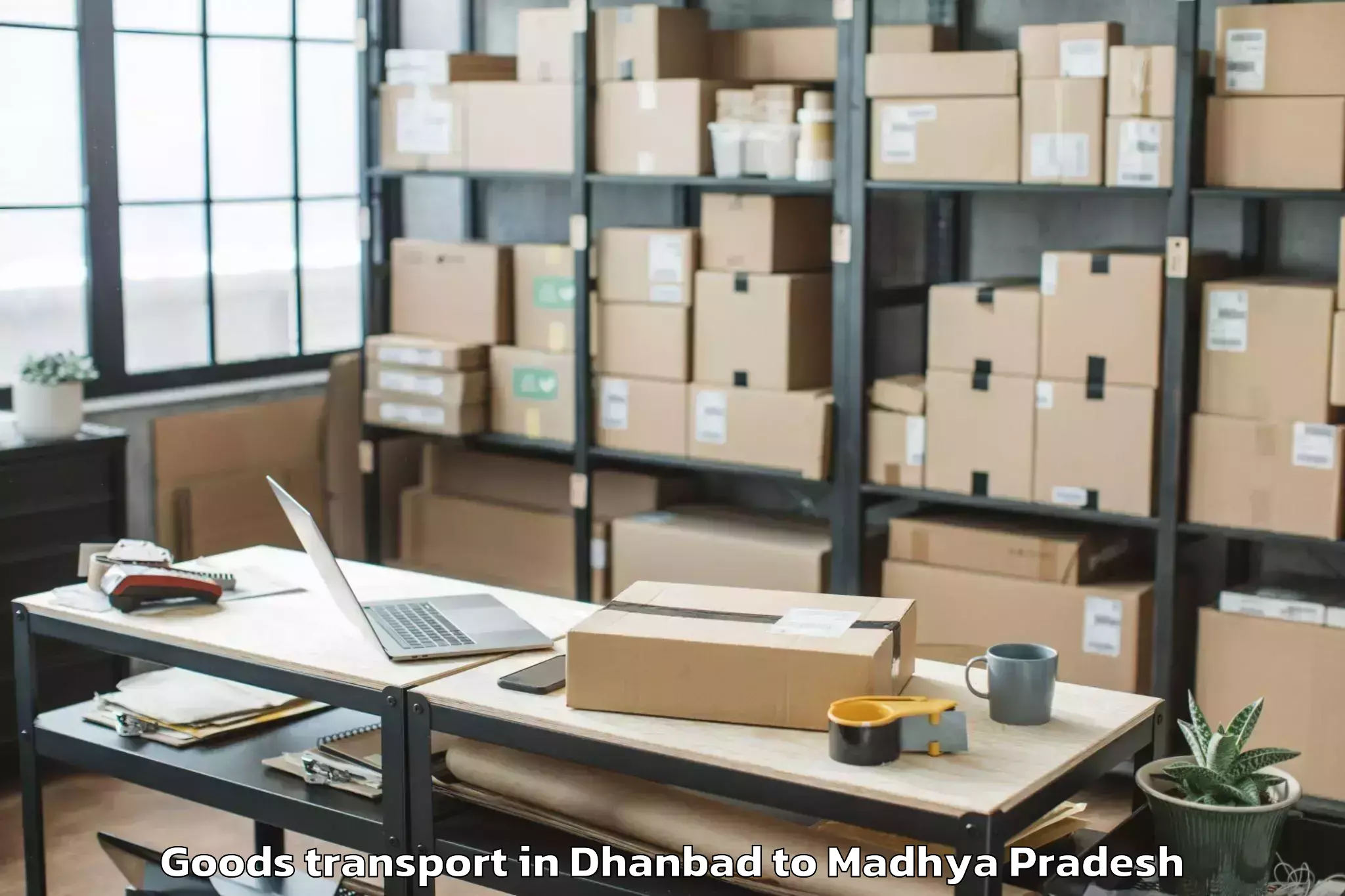 Book Dhanbad to Madhyanchal Professional Unive Goods Transport Online